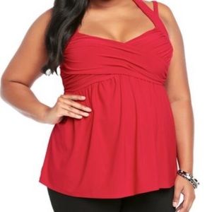 Torrid Red Babydoll Crisscross Tank